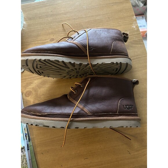 Men’s UGG Neumel Chestnut Tasman Leather Chukka Lace Up Boots Size US 12 - Picture 4 of 10